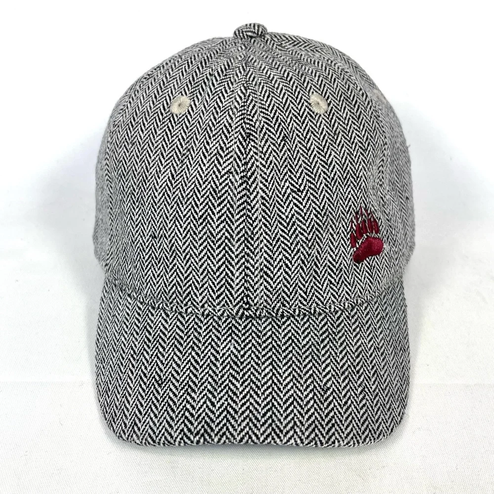 Montana Grizzlies Bear Paw Herringbone Strapback Dad Hat Legacy‎ Cap